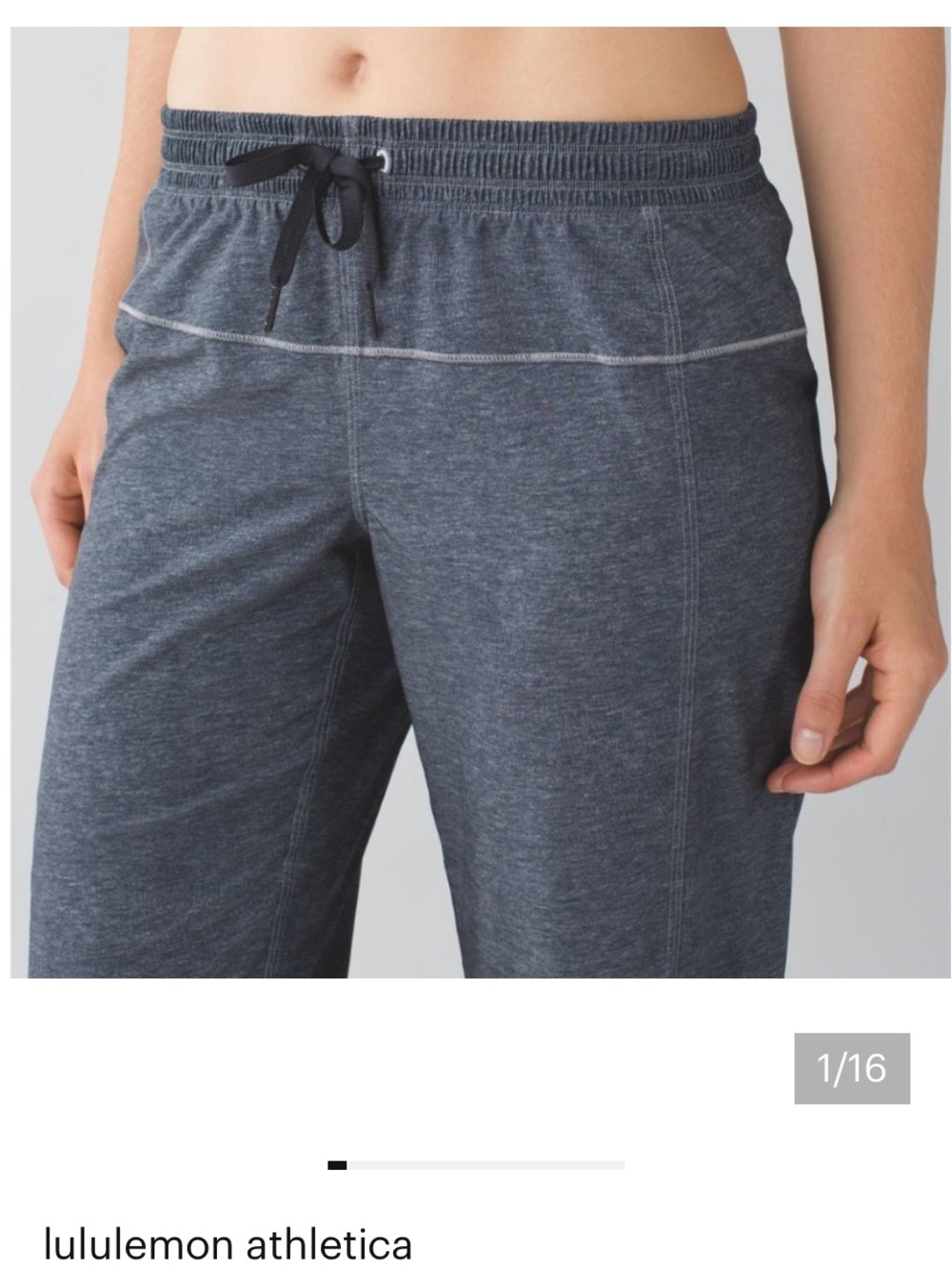 lululemon athletica Heathered Charcoal Drawstring Lounge Pants B2